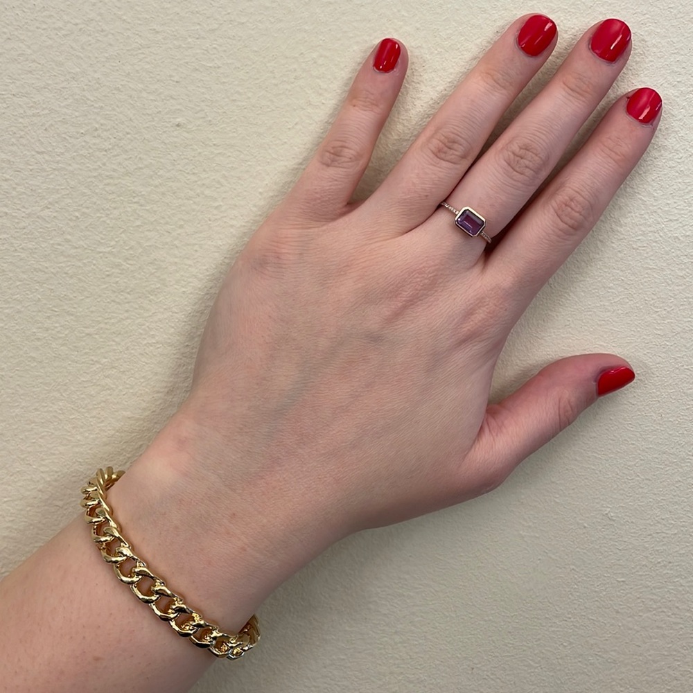 Gold Plated Cuban Link Oval Bracelet/Bangle/Cuff